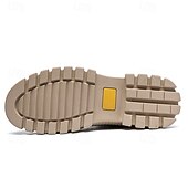 abordables Bottes de travail-Bottines de randonnée kaki pour homme avec semelle extérieure en caoutchouc épais – chaussures d&#039;extérieur respirantes et durables pour l&#039;alpinisme, le travail et les voyages d&#039;aventure