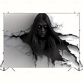 levne halloweenské nástěnné tapisérie-Halloween Kostra Moderní Obývací pokoj Dekorace na zeď a dveře pozadí