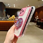 お買い得  iPhone用ケース-電話 ケース 用途 16 15 14 Pro Max Plus 16e 13 Pro Max バックカバー ミラー キックスタンド 耐衝撃 レトロ風 TPU PC