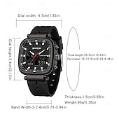 Χαμηλού Κόστους Ψηφιακά Ρολόγια-Μόδα SANDA Κορυφαία Μάρκα Νέο 6282 Ανδρικό Ηλεκτρονικό Ρολόι Διπλή Οθόνη Σπορ Αδιάβροχο LED Ανδρικό Χρονόμετρο Ηλεκτρονικό Ρολόι