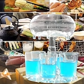cheap Kitchen Utensils &amp; Gadgets-6 Shot Glass Dispenser and Holder Acrylic Liquor Dispenser Set with Cup Rack Durable Anti Drop Six Cup Pourer Perfect Bar Accessory Whiskey Vodka Drinkware Gift Set
