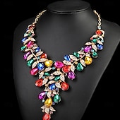 abordables Parures de Bijoux-Parure de bijoux 2 Chrome Boucles d&#039;oreilles Collier Femmes Élégant ancien Mode Le style rétro Classique Parure de Bijoux Pour Mariage Soirée robe demoiselle d honneur
