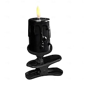 cheap Collectible Figurines-Clip-On Flameless Candle Lights LED Cone-Shaped Festival Clip Candle Flickering Clip-On Taper Candle Stick with Removable Clips for Holiday Home Garden and Wedding Parties