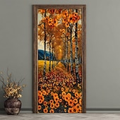 baratos Banners de Garagem e Porta-Tampa da porta Banners externos 森林 Estética Quarto Sala de estar Porta de Entrada Decorações de parede de porta de fundo