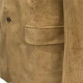 economico Blazer Classici da Uomo-Per uomo Giacca in finta pelle scamosciata Blazer in finta pelle scamosciata Affari Cocktail party Ricevimento di matrimonio Moda Casual Primavera Autunno Finta Pelle Scamosciata Semplice Tasca