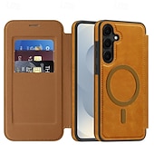 economico Cover Samsung-telefono Custodia Per Samsung Galaxy S25 Ultra S24 Plus S23 Ultra Plus S22 Ultra Copertura Posteriore Magnetico Slot per Carte Resistente agli urti Retrò TPU Pelle PU
