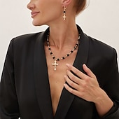 abordables Colliers-Collier pendentif Perle Femmes Élégant ancien Franges Perles Mariage Gouttes Colliers Tendance Pour Mariage Soirée Quotidien