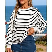 levne Mikina a svetr-Dámské Mikina s kapucí Ležérní topy Dlouhý rukáv Vrchní část oděvu Oblečení na atletiku Podzim S proužky Módní Venkovní Cestování sportovní oblečení Sportovní oděvy Černá Bílá Světlá růžová