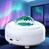 abordables Lumières de Noël-Projecteur de galaxie avec haut-parleur Bluetooth, veilleuse, projecteur d&#039;étoiles pour chambre à coucher, 8 modes, projecteur d&#039;aurores boréales avec éclairage d&#039;ambiance lunaire pour enfants et