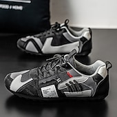 お買い得  カジュアルなレースアップシューズ-メンズのグリーンとイエローのメッシュスニーカー - ウォーキング、旅行、ストリートスタイルに最適なカラーブロックの通気性のあるカジュアルスポーツシューズ