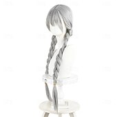 cheap Movie Character Wigs-Cosplay Wigs Gray Straight Synthetic Hair Very Long Wigs Women Wigs For Party