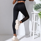 Χαμηλού Κόστους Γιόγκα κολάν &amp; καλσόν-Γυναικεία Παντελόνι συμπίεσης Γιόγκα κολάν Με τσέπες Έλεγχος κοιλιάς Ψηλή Μέση Γυμναστήριο Αθλητικά Τρέξιμο Παντελόνια Φούστες Συμπαγές Χρώμα Μαύρο Φθινόπωρο Αθλητισμός Ρούχα Γυμναστικής