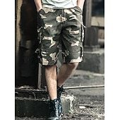 tanie Klasyczny-Męskie Spodenki Taktyczne Spodenki cargo Szorty Guziki Multi Pocket Równina Zdatny do noszenia Krótki Codzienny Na zewnątrz Streetwear Moda Klasyczny Żółty kamuflaż Khaki