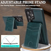 levne Pouzdra pro Samsung-telefon Carcasă Pro Samsung Galaxy S25 S25 Hrana S24 Ultra Plus S24 FE Zadní kryt Magnetické Stojánek Slot pro kartu Retro TPU PU kůže