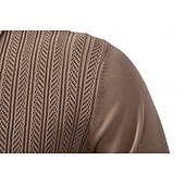 זול סוודרים וקרדיגנים אליטיסטיים לגברים-בגדי ריקוד גברים סוודר סוודר לִסְרוֹג חולצות רגילות סרוג כפתורים צבע אחיד צווארון מתקפל וינטאג' יום יומי בית הספר בית ביגוד אביב סתיו שחור חאקי S M L