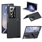 Недорогие Чехлы для Samsung-телефон Кейс для Назначение SSamsung Galaxy Z-образный сгиб 7 Z-сгиб 6 Z Fold 5 Z Fold 4 Кейс на заднюю панель и протектор экрана Откидная подножка Защита от удара Ретро