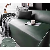 abordables Housse de canapé-Housse de sofa en faux cuir de luxe anti-rayures housse complète résistante aux cheveux jeté de sofa en une pièce pour toutes les saisons