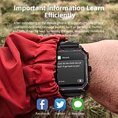 abordables Montres connectées-LOKMAT OCEAN MAX Montre intelligente 1.96 pouce Smartwatch Montre Connectée Bluetooth Podomètre Rappel d&#039;appel Moniteur d&#039;Activité Compatible avec Android iOS Femmes Hommes Longue Veille Appels Mains