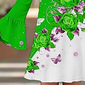 Flickor 3D Reste sig Klänning Volangkjol Långärmad Sommar Vår Semester Dagligen Helgdag Skön Ljuv Barn 4-12 år Vardagsklänning Knälång Normal billiga 3D Blomma Klänning-Flickor 3D Reste sig Klänning Volangkjol Långärmad Sommar Vår Semester Dagligen Helgdag Skön Ljuv Barn 4-12 år Vardagsklänning Knälång Normal