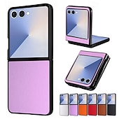 economico Cover Samsung-telefono Custodia Per Samsung Galaxy Z Flip 7 Z Flip 7 FE Z Flip 6 Z Flip 5 Copertura Posteriore Resistente agli urti Retrò TPU Pelle PU