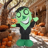 お買い得  ハロウィンの屋外-1個 1.2m/3.9フィート ハロウィン風 手持ちカボチャ ライト付き インフレータブルエアモデル エフェクトアイ 屋内外 中庭 芝生 パーティー ハロウィン フェスティバル 雰囲気 装飾ライト EU/US/UK/AU pl