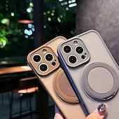 Недорогие Чехлы для iPhone-телефон Кейс для Назначение iPhone 17 Pro Max 17 Air i16 15 14 Pro Max Plus 13 Pro Max Кейс на заднюю панель Поддержка беспроводной зарядки Откидная подножка Защита от удара Ретро ПК