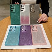 Недорогие Чехлы для Samsung-телефон Кейс для Назначение SSamsung Galaxy S25 S25 Edge S24 S24 ФЭ S23 Ultra Plus S22 Плюс Ультра A55 5G А35 5G A25 A15 Кейс на заднюю панель Блеск Блеск Блестящий Защита от удара Градиент цвета