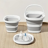 tanie Przechowywanie i organizacja-Składane, przenośne plastikowe wiadro – oszczędzające miejsce, o dużej pojemności, do użytku na zewnątrz, w samochodzie, na rybach, do prania, mycia, moczenia stóp, wielofunkcyjne, do przechowywania i