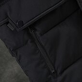 levne Pánská péřová vesta-Pánské Puffer Vesta Kamizelka Vesta Dovolená Denní Rande Módní Na běžné nošení Zima Kapsy Polyester Zahřívací Pohodlné Pevná barva Kamuflážní barva Zip Kapuce Běžný Černá Tmavě šedá Béžová Šedá Vesta