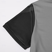 baratos Polo havaiano masculino-Homens Abstrato Linha Pólo Manga Curta Camisas polo Camisas de colarinho Casual Recorrer Ao ar livre Roupa Esportiva Roupa Diária Bolsos Impressão 3D Botões Verão Castanho Escuro Cinzento