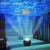 baratos luzes do projetor de galáxia estrela-Projetor de galáxia, projetor de estrelas para quarto, projetor de luzes noturnas de planetas com controle remoto &amp;Alto-falante Bluetooth com sistema solar múltiplo, projetor para crianças, luzes