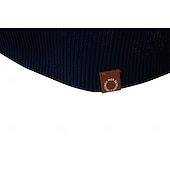 billige Herre Elite Genser og Cardigans-Herre Pullover genser Strikke Vanlige topper Jacquard Knapper Helfarge Polokrage Elegant Årgang Skole Hjem Klær Vår Høst Mørk Marineblå Kakifarget S M L