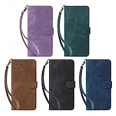 cheap Samsung Cases-Phone Case For Samsung Galaxy Z Fold 7 Z Fold 6 Z Fold 5 Z Fold 4 Back Cover with Lanyard Kickstand Card Slot Retro TPU PU Leather
