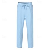 baratos Calças Desportivas-Homens Calças Esportivas Calças Jacquard Com Cordão Bolsos Tecido Conforto Esportes Diário Moda Casual Preto Branco Micro-Elástica