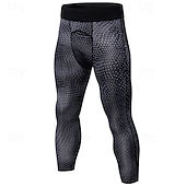 cheap Running Pants &amp; Tights-Men&#039;s Compression Pants Compression Tights Leggings Sports Baselayer 3D High Waist Bottoms Athleisure Gym Workout Fall Quick Dry Gym Basketball Athletic Regular Fit Sportswear Activewear Solid Colored