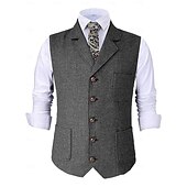 levne Blazery a vesta-Retro Řvoucí 20s 20. léta 20. století Kamizelka Velký Gatsby Gentleman Maškarní kostým Pánské předvečer Všech svatých Karneval Večerní oslava Plesová maškaráda Dospělí Vesta