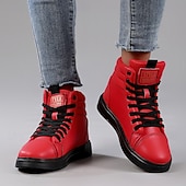 cheap Men&#039;s Sneakers-Men&#039;s Green Faux Leather High-Top Sneakers with Black Sole, Fashion Lace-Up Casual Shoes for Streetwear, Parties and Daily Wear