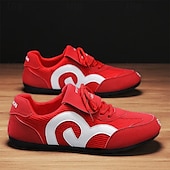 economico Sneakers da uomo-scarpe da ginnastica sportive rosse e bianche da uomo: eleganti scarpe da corsa con rete traspirante per abbigliamento casual, palestra e avventure all&#039;aria aperta