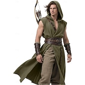 preiswerte Oberteile-Retro Vintage Mittelalterlich Renaissance Weste Tunika Krieger Wikinger Kostüm Herren Vikinger Halloween Karneval Leistung Party LARP Erwachsene Gürtel Ganzjahres