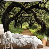 olcso Faliszőnyegek-gobelin Bannerek Falikárpitok 森林 Landscape 3D Hálószoba Nappali Kollégium Dekorációk fal ajtó háttér