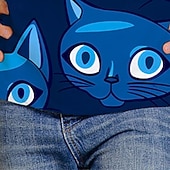 billiga Flickans 3D-djur-Flickor 3D Djur Katt T-shirt Långärmad Vår Höst Mode Grundläggande Barn 4-12 år Rund hals Utomhus Ledigt Dagligen Normal