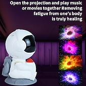economico luci del proiettore della galassia stella-Proiettore di stelle, proiettore di galassie per astronauti, luce notturna a razzo per cameretta dei bambini, testa magnetica regolabile a 360° con controllo remoto tramite app, idea regalo