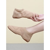 baratos Sapatos de Aulas de Dança-Sapatos de dança de prática de malha respirável para mulheres, com sola de camurça antiderrapante, calçado leve para treinamento de jazz e balé