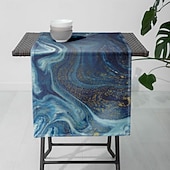 economico Tovaglie-1PC Runners da tavola blu rendering - Tovaglia rettangolare stampata in digitale per ristoranti banchetti decorazioni per matrimoni (33x180cm/13x70.5in)