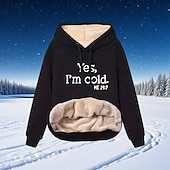 olcso Béléses pulóverek-Női Pulóver Hoodie pulóver Szöveg Utcai sikk Alkalmi Hosszú ujj Kapucni Normál felsők Utca Szabadság Nyomtatott Fekete Ősz Tél