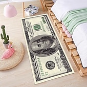 abordables Tapis et carpettes-tapis créatif en forme de dollar, tapis de sol au design monétaire pour la cuisine, la chambre, la table de chevet, l'entrée et la décoration de la maison