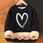 economico Felpa con cappuccio in pile-Per uomo Felpa in pile Nero Giallo Rosso Arancione Grigio chiaro Girocollo Cuore Semplice Stampe Grafiche Stampato Casuale Quotidiano Uscire Poliestere Streetwear Casual Autunno Inverno Abbigliamento