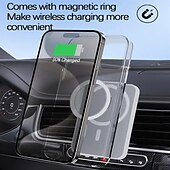 levne Držáky do auta-bezdrátová nabíječka do auta s rychlonabíjením, magnetický držák do výdechu auta kompatibilní s telefony Apple a Android