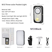 お買い得  スマホカメラアタッチメント-ポータブル セルフィー スマホライト 3モード LED クリップオンライト 充電式ビデオライト iPhone 写真 ティックトック Vlog コンピューター ノートパソコン ビデオ会議用