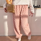 economico Pantaloni a gamba dritta-Per donna Pantaloni in velluto a coste Pantaloni Eleganti Dritto Casual Più velluto Lunghezza intera Naturale Semplice Elastico in vita Confortevole Casa Casuale Abbigliamento quotidiano Fiore di